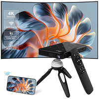 Proyector DLP P09II Más Vendido, Batería de 5000 mAh, 100 ANSI Lúmenes, Android 14, Enfoque Manual, 2 GB, 32 GB, Full HD 1080P, Video 4K, para Exteriores