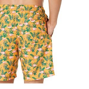 <b>Men's</b> Casual Summer Quick Dry Surf Beach <b>Shorts</b> Custom <b>Patterns</b> Anti-Wrinkle Canvas <b>Swim</b> Trunk Washed Decoration Wholesale - Product Image 4