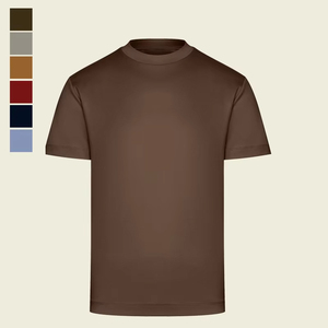 เสื้อยืดคุณภาพสูงแบบเรียบๆ ปรับแต่งได้ ขายดี พร้อมโลโก้ เสื้อยืดลำลองผ้าฝ้ายสำหรับผู้ชาย - Product Image 1