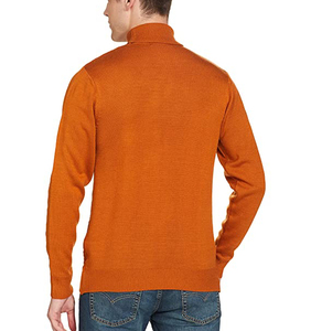 Heavyweight 100% Cotton Knitted Turtleneck <b>Long</b> <b>Sleeve</b> Pullover Regular Fit Custom Made Eco-Friendly High Neck Shirt <b>Men</b> - Product Image 3