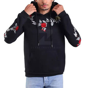 Nouveau design, sweat-shirts à capuche en coton 100% brodé, décontractés, écologiques, respirants, en molleton, pour l'automne et l'hiver - Product Image 1