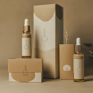 กล่องกระดาษนิรภัยใส่อาหารสำหรับเบเกอรี่คุกกี้ผลิตภัณฑ์บำรุงผิวหรูหราบรรจุในเซรั่มบำรุงผิวขนมแมวขี้เล่น - Product Image 1