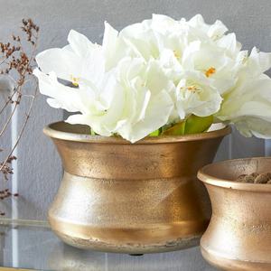 Elements Embossed Metal <b>Gold</b> <b>Vase</b> Modern Tabletop Decor Aluminium Flower <b>Vase</b> For Restaurants - Product Image 3