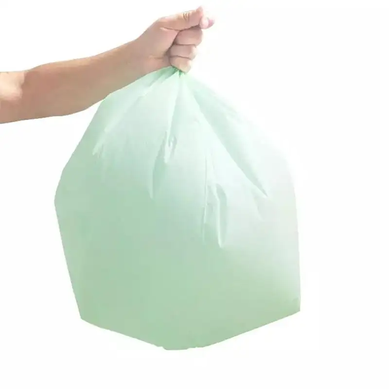 Sacchetti di immondizia biodegradabili stampati su misura verde spesso e biodegradabile t-shirt sacchetto della spazzatura all'ingrosso