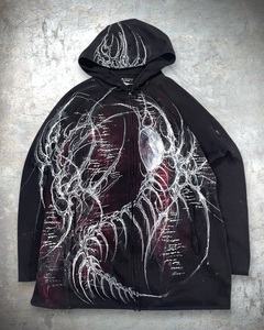 Haute qualité hommes hiver 100% coton personnalisable fermeture éclair lavé en détresse imprimé Logo sweats à capuche hommes sweat à capuche zippé pour marque - Product Image 1