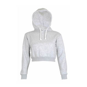 Sudaderas con capucha recortadas para mujer, precio al por mayor, sudadera elegante con estampado gráfico personalizado de Standard International - Product Image 1