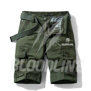 Pantalones Cortos Cargo de Camuflaje para Hombre BLOODLINE, Cintura Media, Transpirables, Estilo Ropa de Trabajo, con Bolsillos - Product Image 4