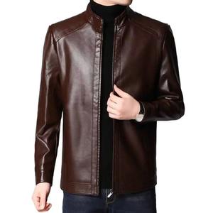 Chaqueta de cuero Hombre Abrigos para 2026 otoño solapa Retro polar negro motocicleta nueva chaqueta de cuero de estilo de moda para hombres - Product Image 2