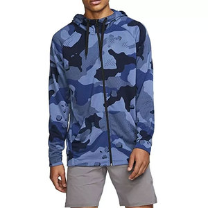 Sudadera con capucha de invierno con cremallera y estampado de tiburón de camuflaje de alta calidad, 100% de algodón, transpirable, respetuoso con el medio ambiente, ropa de calle para hombres con cremallera completa - Product Image 1