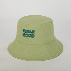 Chapeau de plage unisexe en toile de coton 100% personnalisé avec logo brodé pour le printemps/été, chapeau de seau brodé - Product Image 5