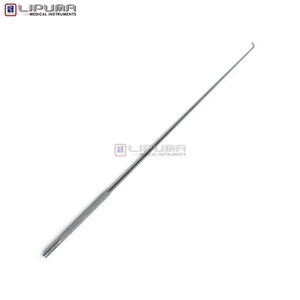 Instrument chirurgical ENT en acier inoxydable, crochet auriculaire DAY, pointe émoussée de 2 mm, angle de 90 degrés, longueur de 168 mm, instruments médicaux - Product Image 2