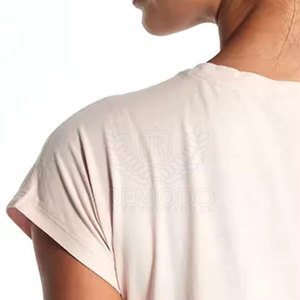 Camiseta Moderna para Mujer con Estampado Puff, 100% Algodón, Logotipo Personalizado Disponible, Transpirable, de Secado Rápido, Precio de Fábrica - Product Image 6