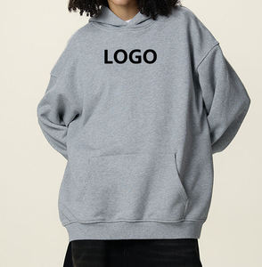 Sweat à capuche unisexe personnalisé, ample et surdimensionné, brodé, en polyester/coton, écologique, coupe-vent, respirant, 350g - Product Image 2