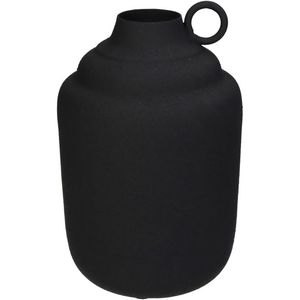 Elegante florero de metal negro mate Elegante diseño de hierro para interiores de casas Bodas Hoteles de lujo con estilo costero - Product Image 2