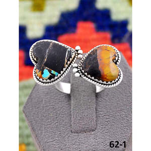 Bague artisanale en argent sterling et pierre précieuse noire du sud-ouest avec sertissage clos en pierre naturelle pour usage quotidien - Product Image 1