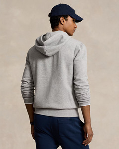 Sweat à capuche gris pour homme avec fermeture éclair, en tissu polaire doux et poches avant, pour un confort décontracté au quotidien, par Marfa International - Product Image 3