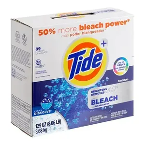 Detergente en Polvo para Ropa Tide Plus Bleach, Original, 89 Lavados, 144 oz - Product Image 4