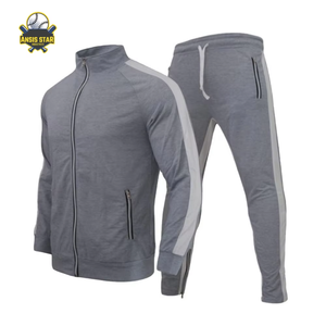 Trajes de chándal de calidad superior con logotipo personalizado para hombre Chándal de hombre de combinación de color ajustado a la moda para ropa de entrenamiento Spandex - Product Image 3