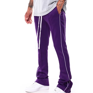 Pantalon de survêtement à jambe droite en coton épais pour hommes, surdimensionné haut Streetwear Joggers Distressed Flare Léger Baggy Sports - Product Image 6