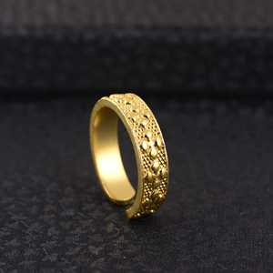 unique Design <b>Boho</b> Pattern Band <b>Ring</b> Tribal Brass <b>Rings</b> Women 18k Gold Plated Vintage Dots Geometric <b>Ring</b> for Wholesale/OEM/ODM - Product Image 4