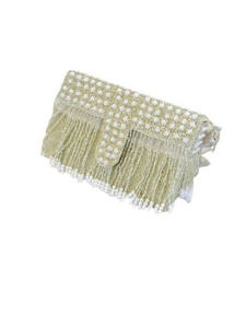 Cartera nupcial de formas cuadradas con cuentas elegantes de calidad superior Estilo de dama de moda para momentos impresionantes del día de la boda - Product Image 3