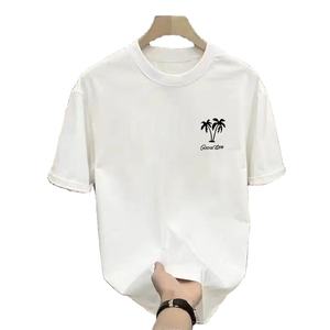 T-shirt pour hommes Sports d'été Nouvelle mode Tops en coton amples à manches courtes Impression décontractée Col rond Conception simple T-shirt pour hommes - Product Image 3