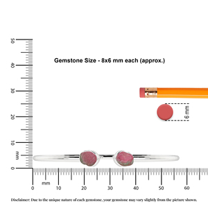 Premium 925 plata esterlina moda pulsera ajustable brazaletes sandía turmalina forma áspera Twister pulsera regalo mujeres - Product Image 3