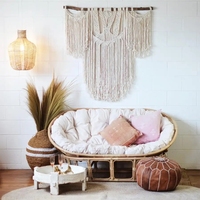 Rattan çift Mamasan sandalye bahçe açık Rattan kanepe mobilya oturma odası prestijli üretimi