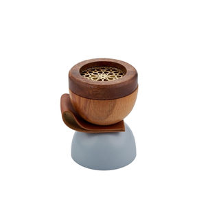 Vente en gros personnalisé brûleur d'encens en bois matériau à charbon de bois type bobine brûleur en résine parfumée vente chaude RF artisanat usage religieux - Product Image 1