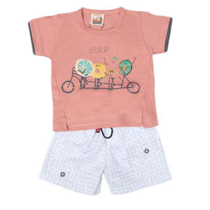Traje de 2 piezas para recién nacidos - Melocotón - Product Image 1