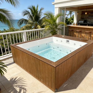 Piscine en conteneur maritime avec couverture et échelle pour jardin familial, piscine extérieure robuste - Product Image 6