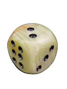 Pisapapeles de dados de ónix, pisapapeles de ónix vintage, pisapapeles de piedra de ónix - Product Image 2