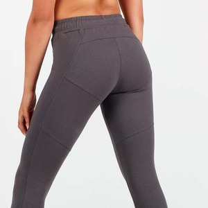 Pantalones Deportivos de Algodón y Poliéster para Mujer, Joggers Casuales con Cintura Elástica y Cordón, Ajuste Regular, Planos, Ecológicos, Cálidos para Invierno, OEM Personalizado - Product Image 4