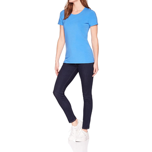 T-shirts pour femmes de mode chaude 100% coton de haute qualité respirant toile imprimé motif brodé décoration fabriqué au Pakistan - Product Image 5