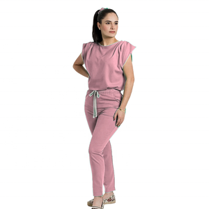 Conjuntos de uniformes de hospital listos con camisa de manga corta transpirable y diseño de cuello alto a medida - Product Image 5