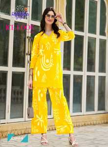 Exclusif Radhika Lifestyle Femmes Coton Lourd Imprimé Séchage Rapide Casual Co-Ord Ensembles pour les Fêtes d'été Disponibles En Gros - Product Image 3