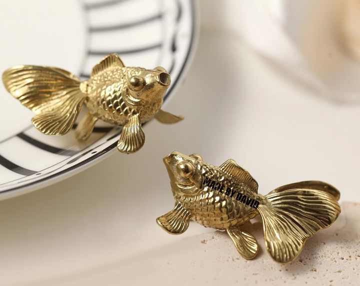 Fish Design Knob for Cabinets Drawers and Doors Cute Decorative Handle for Kids Room Coastal Home Decor and Furniture Use