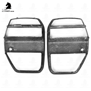 Grille avant en fibre de carbone sèche de style V pour pare-chocs avant BMW G80 G82 G83 2021+ - Product Image 4