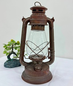 Bougie rustique lanterne décoration extérieure rouille peint lampe suspendue pour Halloween décor de noël cour porte avant décor - Product Image 1