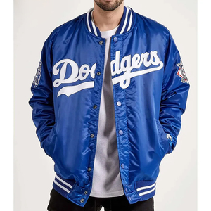 Veste bomber en satin personnalisée de haute qualité, polyester, hiver, hommes et femmes, veste de baseball en satin, veste universitaire pour hommes - Product Image 1