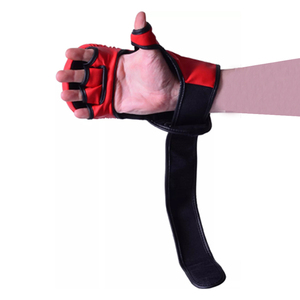 Customizable Durable Half-Finger MMA Grappling <b>Gloves</b> PU Sparring <b>Gloves</b> Muay Thai Boxing Kickboxing Fight Training <b>Moisture</b> - Product Image 4