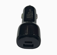 Chargeur de voiture mini double port USB A+C 12V 24V à charge rapide pour téléphones portables, caméras embarquées, tablettes, adaptateur allume-cigare de voiture