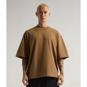เสื้อยืด230gsm คอตตอนรุ่น100% เสื้อยืดลำลองสะพายไหล่ปล่อยแบบผ่อนคลาย - Product Image 5