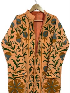 Robe Kimono Suzani brodée à la main veste d'hiver bohème manteau de haute qualité avec polyvalence de la saison d'été - Product Image 4