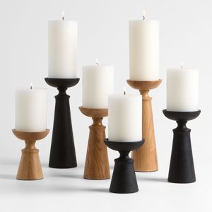 Bougeoir en bois antique avec finition polie parfait pour la maison classique et la décoration d'événements traditionnels - Product Image 5