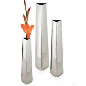Jarrón moderno y elegante de aluminio fundido, decoración atemporal para el hogar y la Oficina con personalización para arreglos florales de boda - Product Image 3
