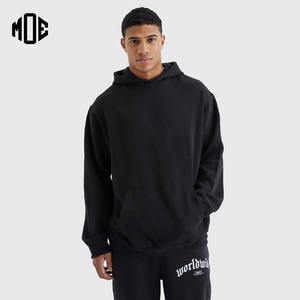 Sweats à capuche DTG vintage en éponge française 100% coton unisexe tissu gaufré d'hiver à fermeture éclair et épaules tombantes personnalisé de haute qualité - Product Image 1