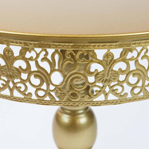 Nouvelle maison et Table de mariage décoratif luxe fini fête d'anniversaire gâteau support pâtisserie et Dessert Cupcake plateau en métal rond doré - Product Image 6