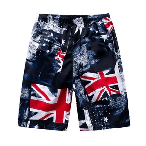 Short de bain OEM High Street pour hommes, meilleure qualité, tenue décontractée, en nylon imprimé avec logo et motif solide, short de natation pour le sport - Product Image 2