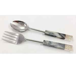 Youpin écologique avec manche en bois en acier inoxydable et en acier inoxydable, avec cadran à salade plaqué argent, pour utilisation en gros dans la cuisine - Product Image 6